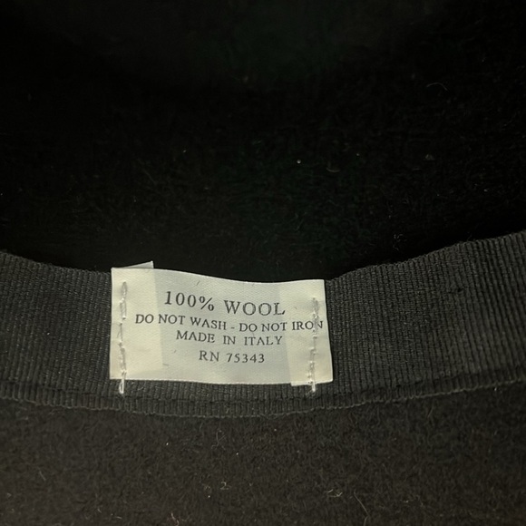 Made in Italy 100% Wool Bucket Hat W Fur Accent Mob Wives Camel/ BLK - Picture 6 of 9